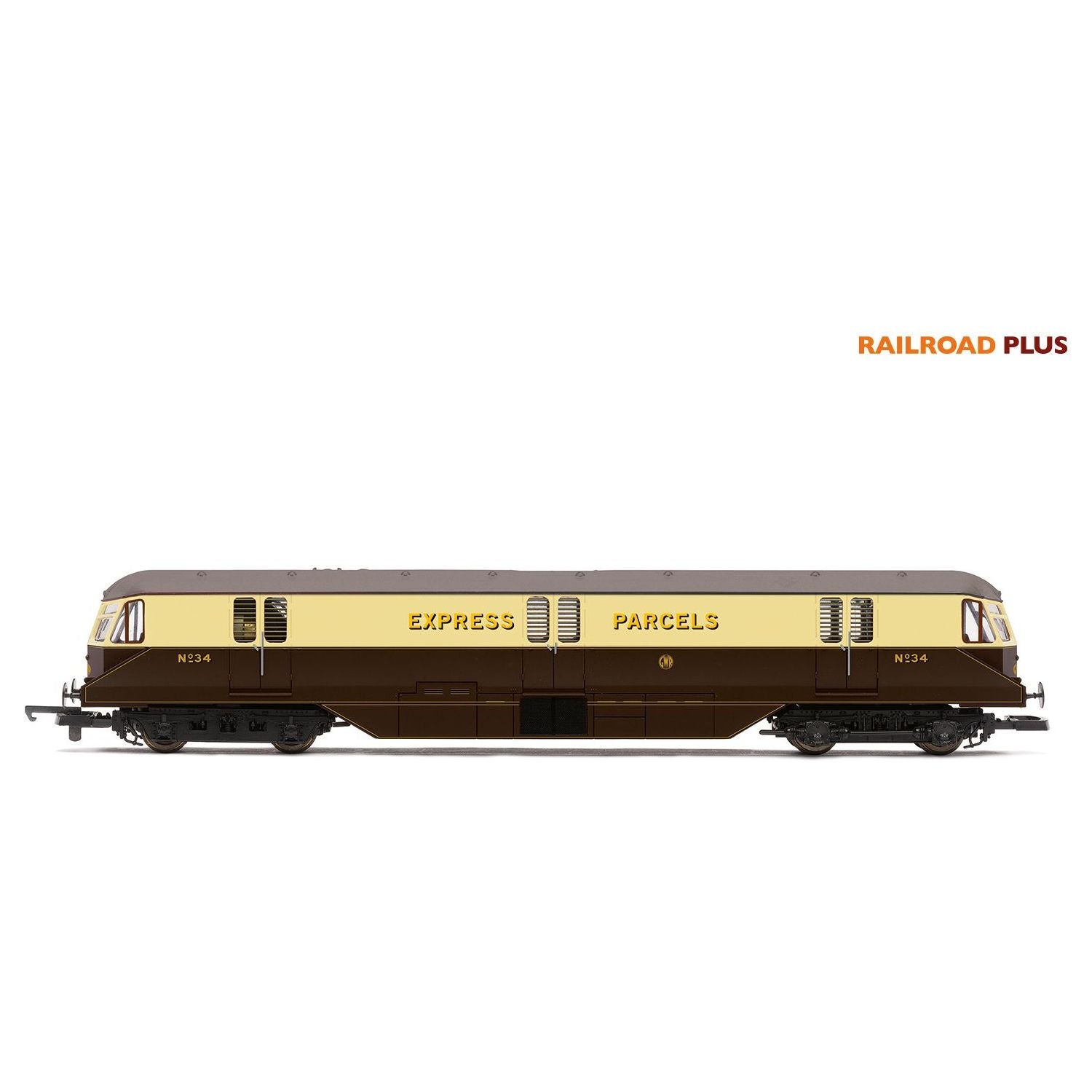 HORNBY RAILROAD PLUS GWR, BO-BO, NO. 34 PARCELS CAR - ERA 3