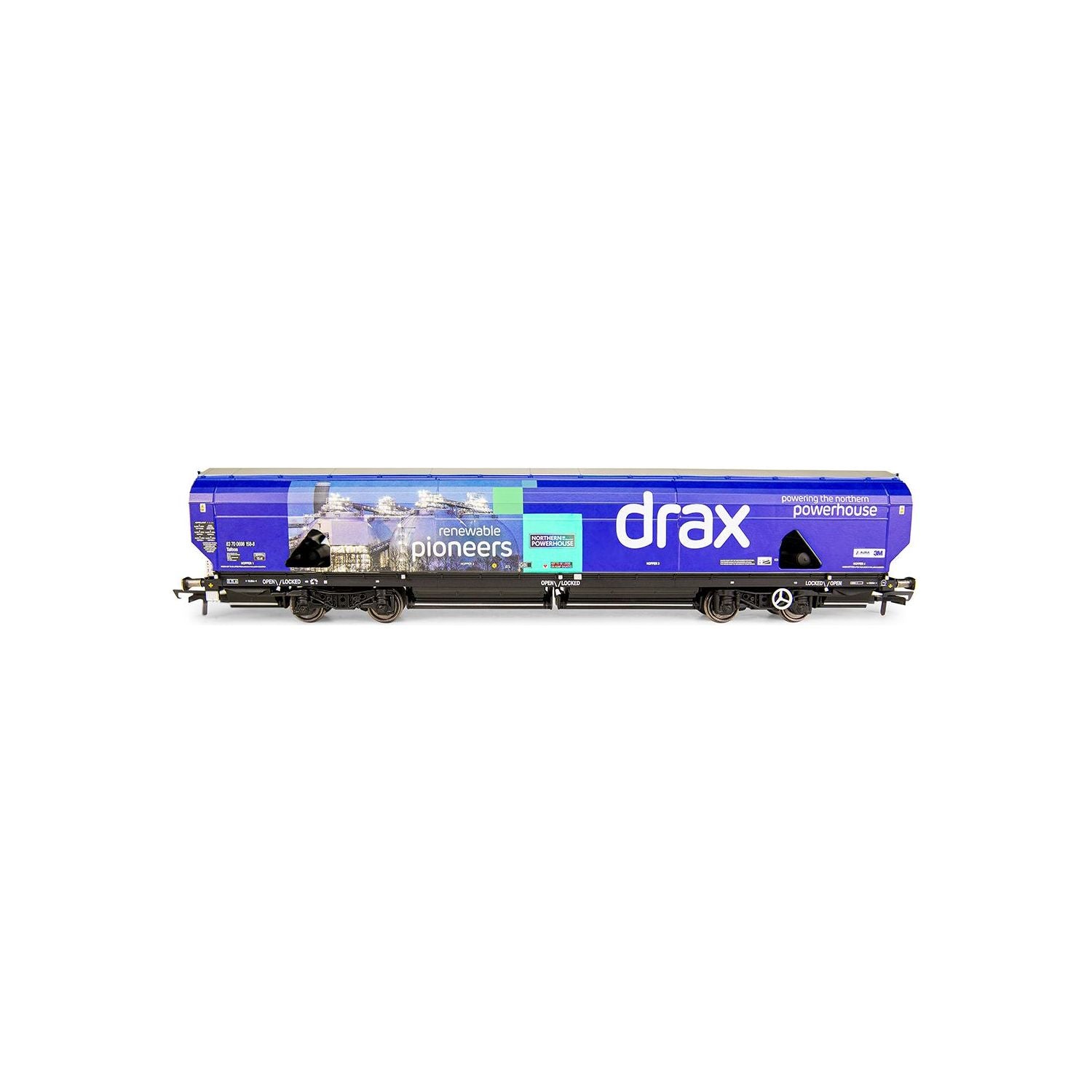 HORNBY Drax Biomass Wagon Pack, 83700698083-8 & 83700698158-8