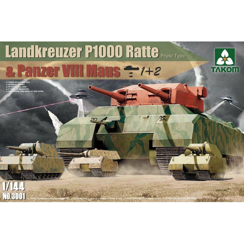 TAKOM 1/144 P.1000 Landkreuzer 'Ratte' W/PVIII