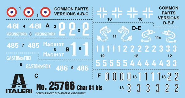 ITALERI 1/56 Char B1 Bis