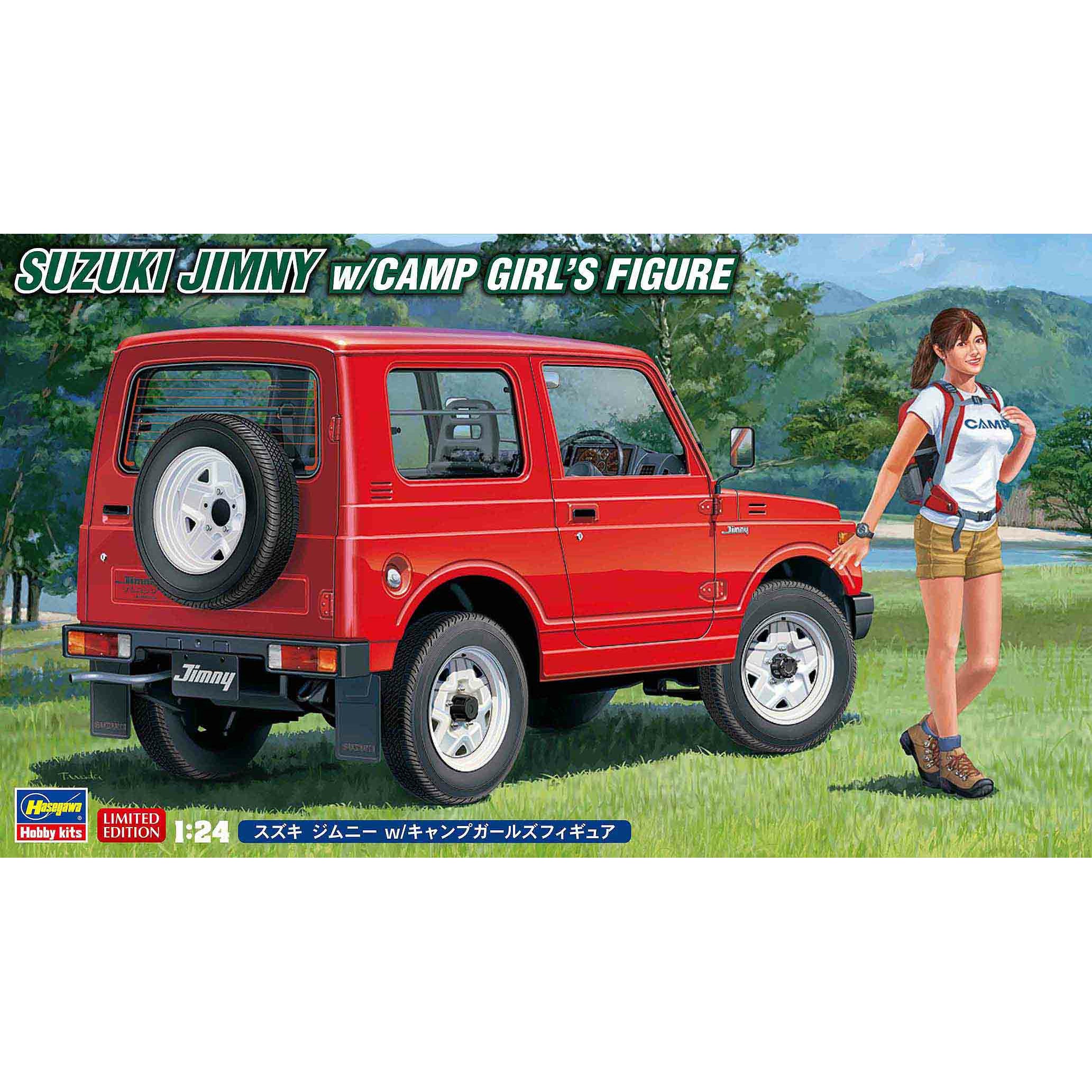 HASEGAWA 1/24 Suzuki Jimny w/Camp Girl's Figure