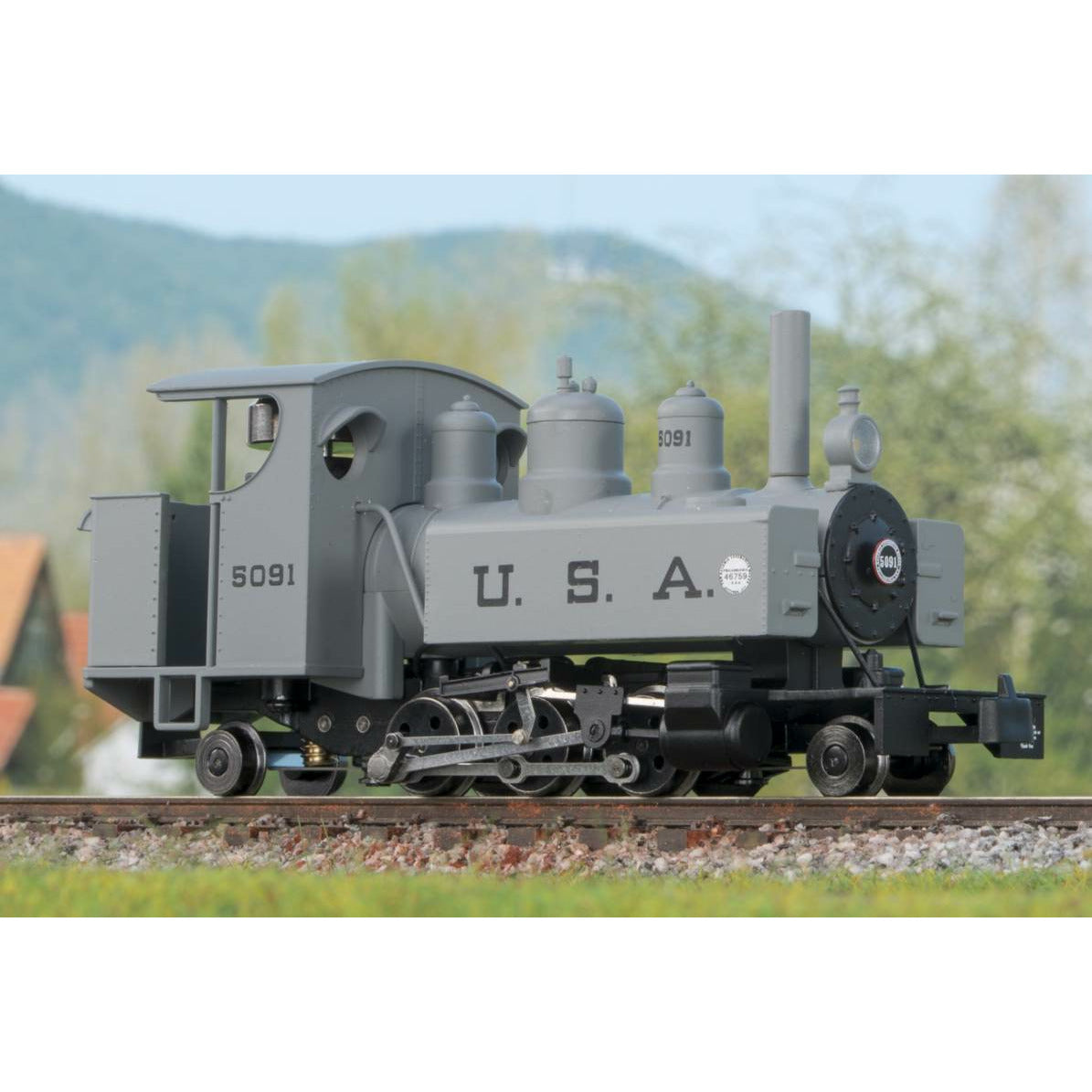 MINITRAINS OO9 Baldwin 2-6-2 Loco - Grey (Open Cab) USA Markings