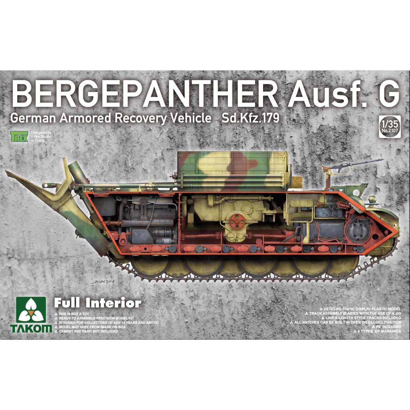 TAKOM 2107 1/35 Bergepanther Ausf.G Recovery Vehicle Sd.Kfz