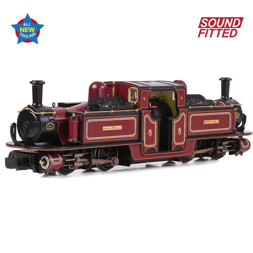 BACHMANN NARROW GAUGE OO9 Ffestiniog Railway Double Fairlie 'Merddin Emrys' FR Lined Maroon Sound Fitted