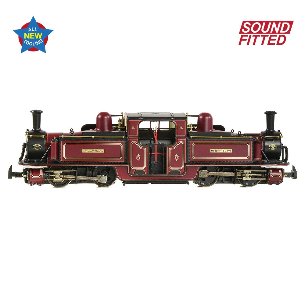 BACHMANN NARROW GAUGE OO9 Ffestiniog Railway Double Fairlie 'Merddin Emrys' FR Lined Maroon Sound Fitted