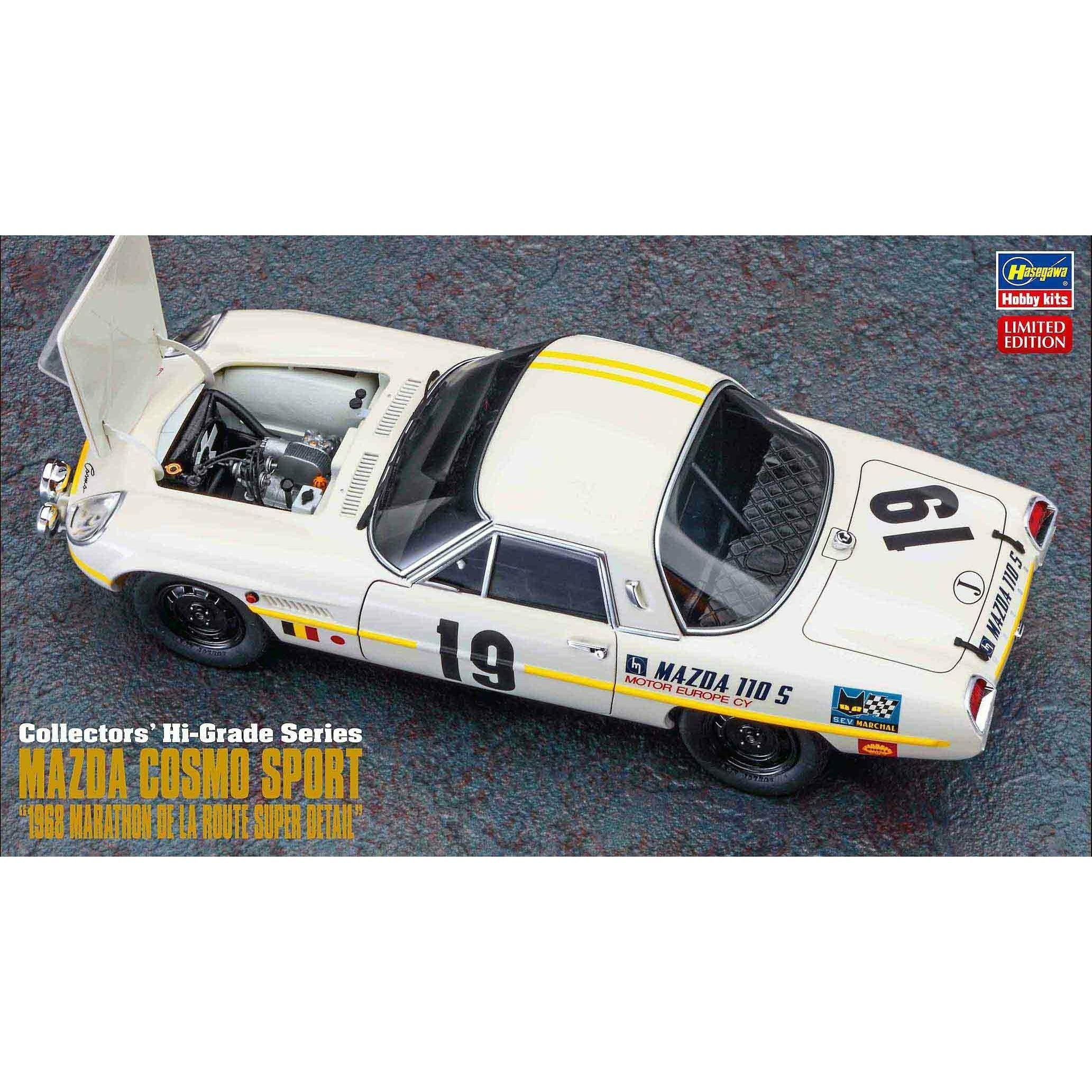 HASEGAWA 1/24 Mazda Cosmo Sport "1968 Marathon De La Route Super Detail"