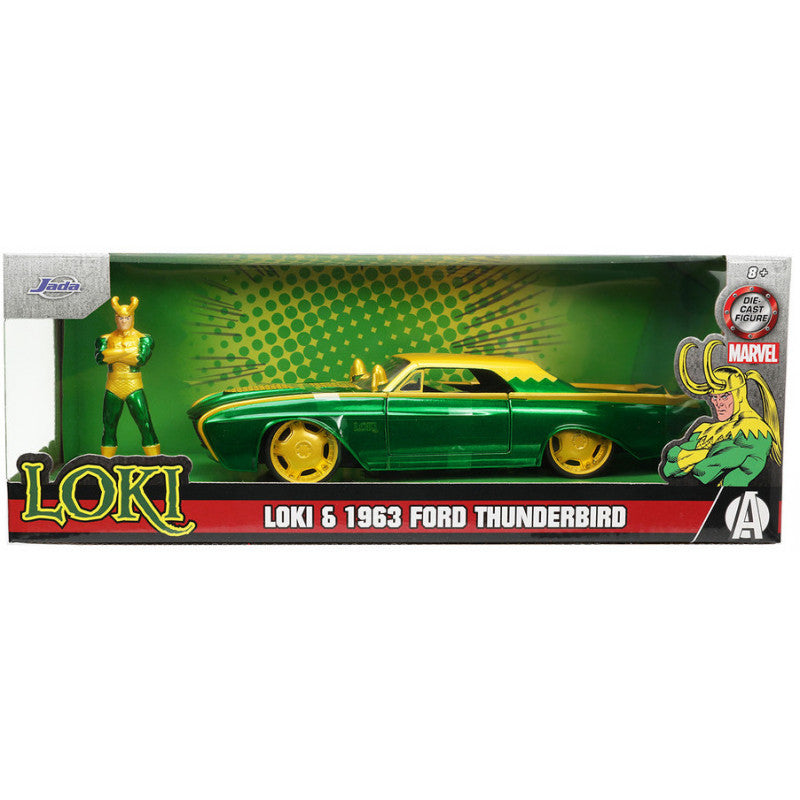 JADA 1/24 Marvel Loki & 1963 Ford Thunderbird