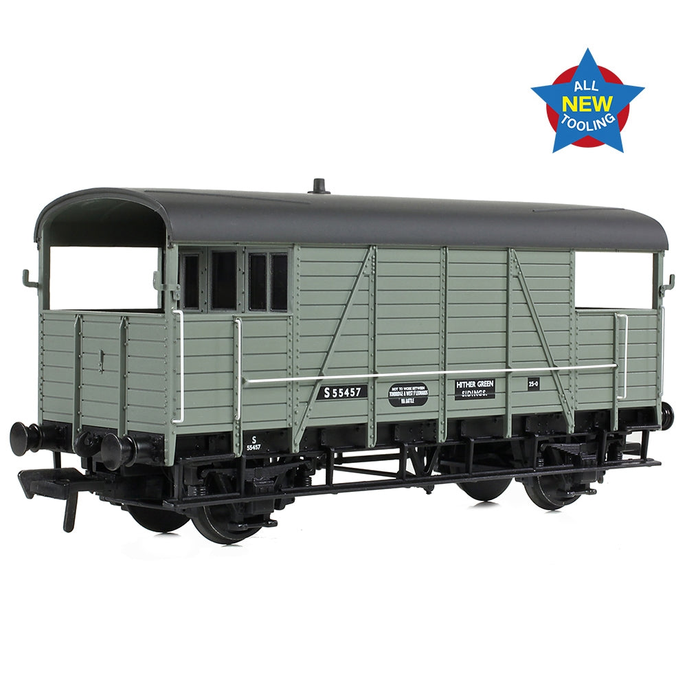 BRANCHLINE OO SE&CR 25T 'Dance Hall' Brake Van BR Grey (Ear