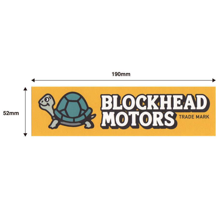 BLOCKHEAD MOTORS Logo Sticker Landscape Style