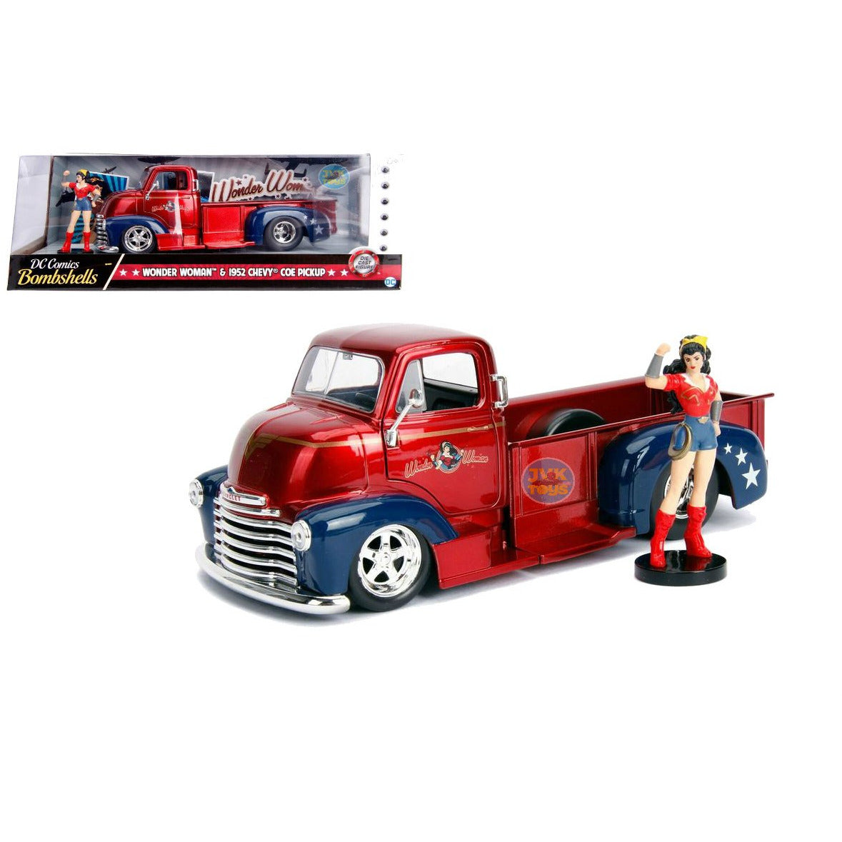 JADA 1/24 Wonder Woman w/1952 Chevy COE Pickup Bombshells M