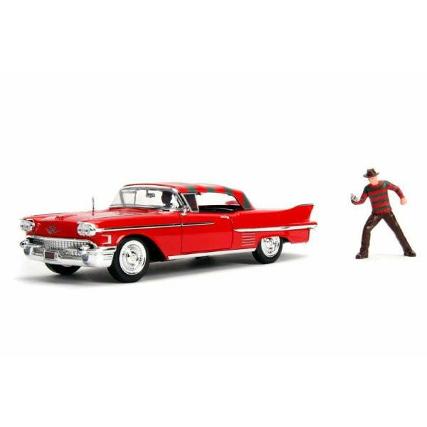 JADA 1/24 Nightmare on Elm Street Freddy w/1958 Cadillac Se