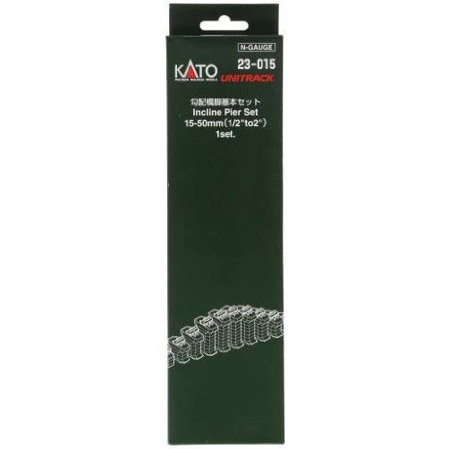 KATO N Unitrack Single Track Incline Pier Set 15-50mm (1/2"