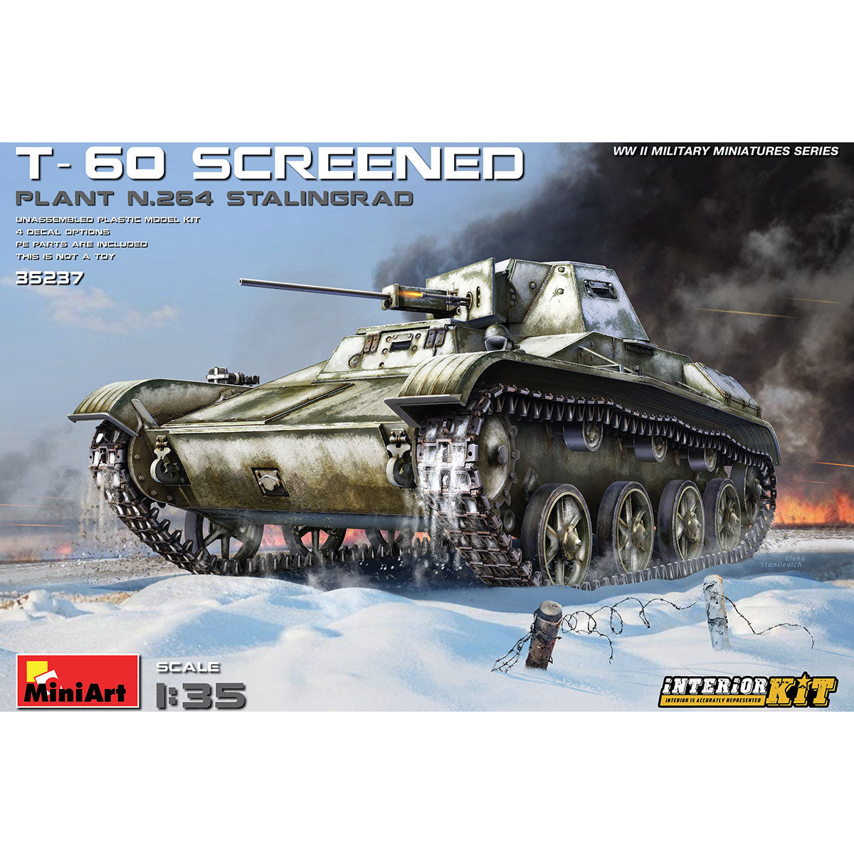 MINIART 1/35 T-60 Screened (Plant No. 264 Stalingrad) Interior Kit