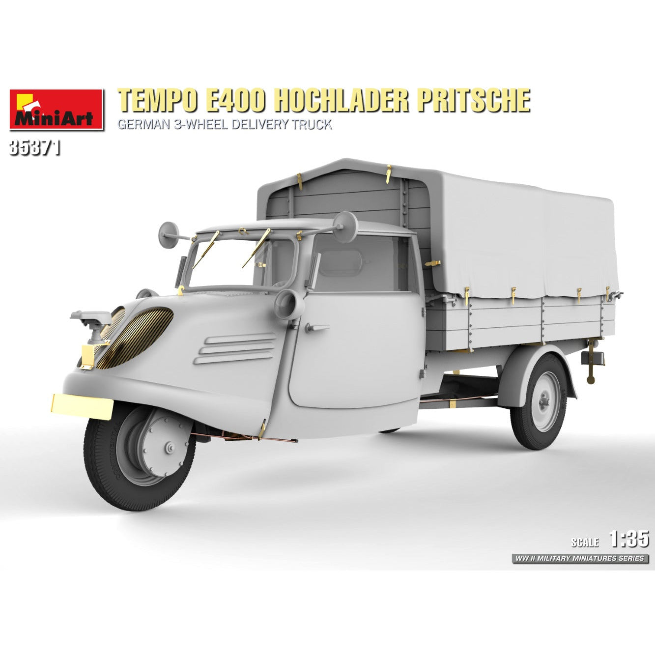 MINIART 1/35 Tempo E400 Hochlader Pritsche German 3-Wheel Delivery Truck