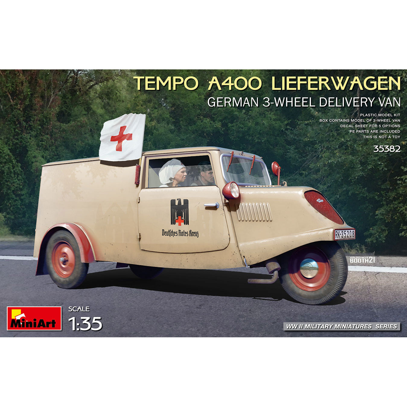 MINIART 1/35 Tempo A400 Lieferwagen German 3-Wheel Delivery Van