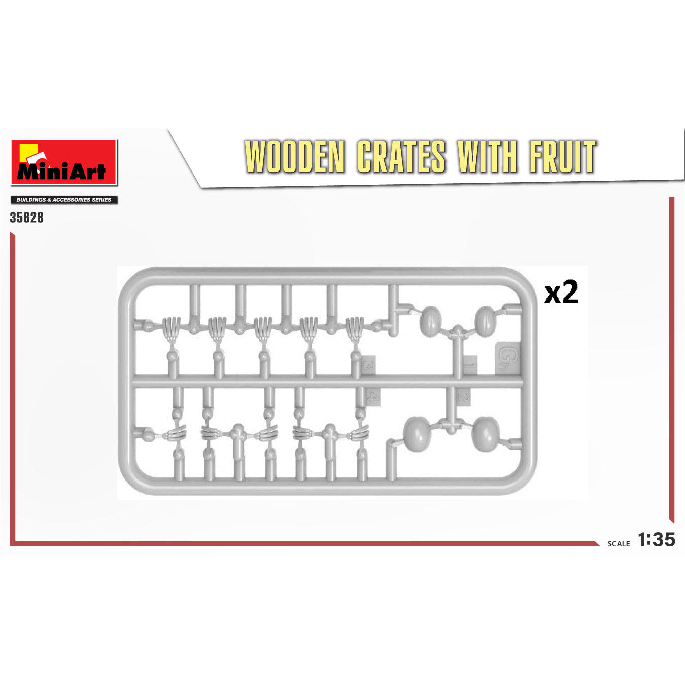 MINIART 1/35 Wooden Crates with Fruit