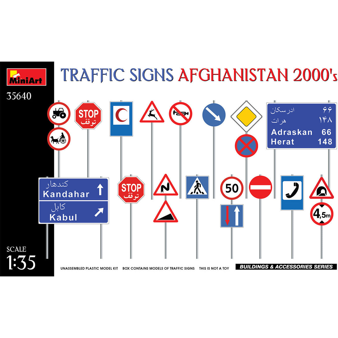 MINIART 1/35 Traffic Signs Afghanistan 2000's