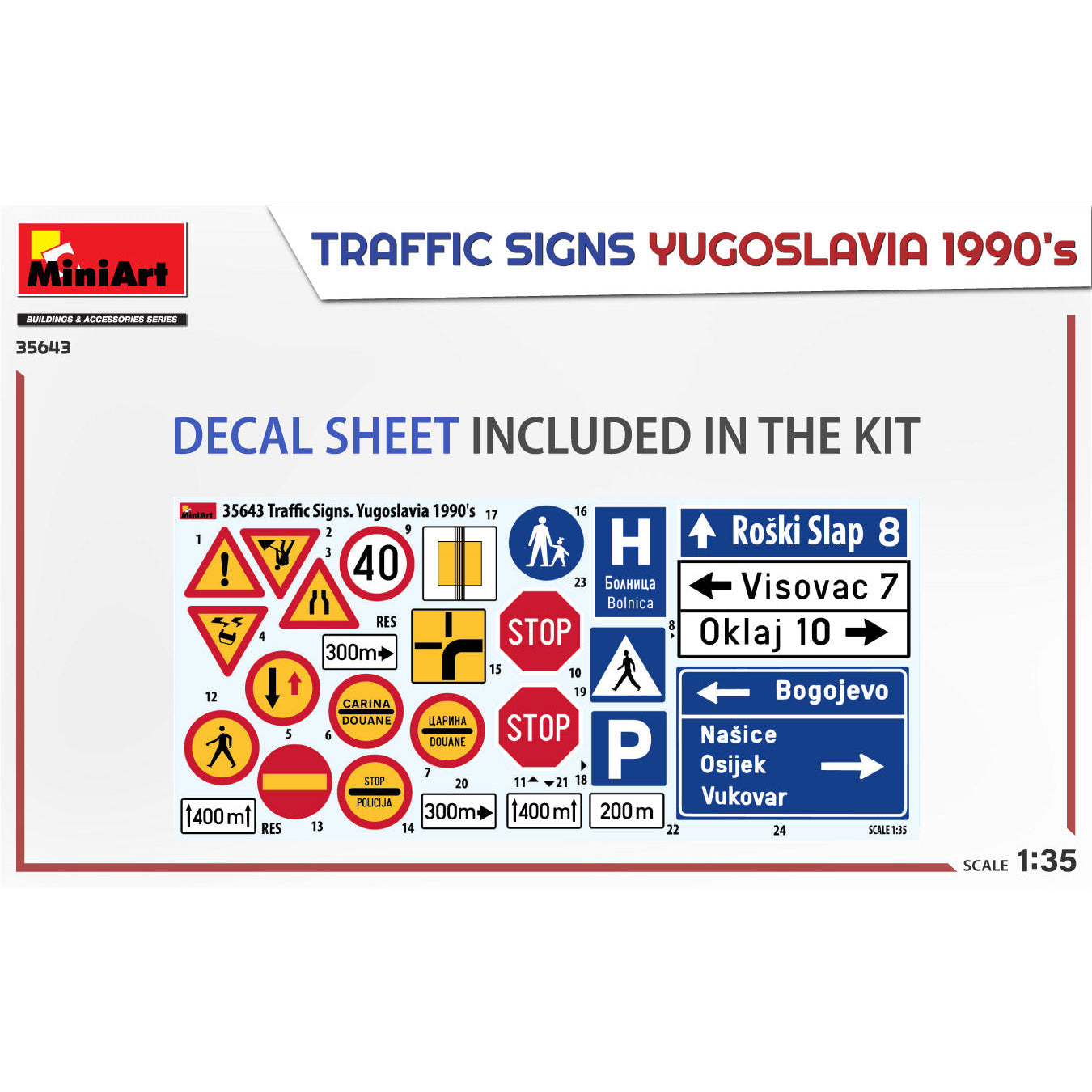 MINIART 1/35 Traffic Signs Yugoslavia 1990's