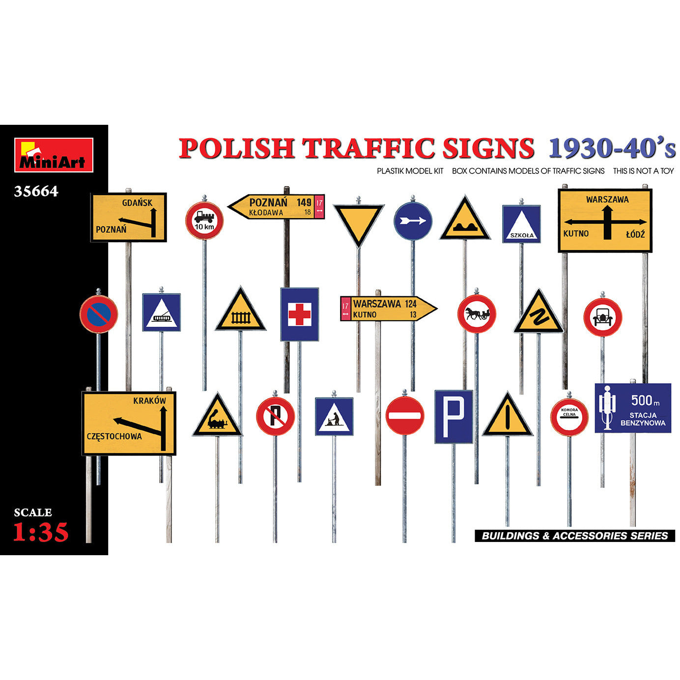 MINIART 1/35 Polish Traffic Signs 1930-40's