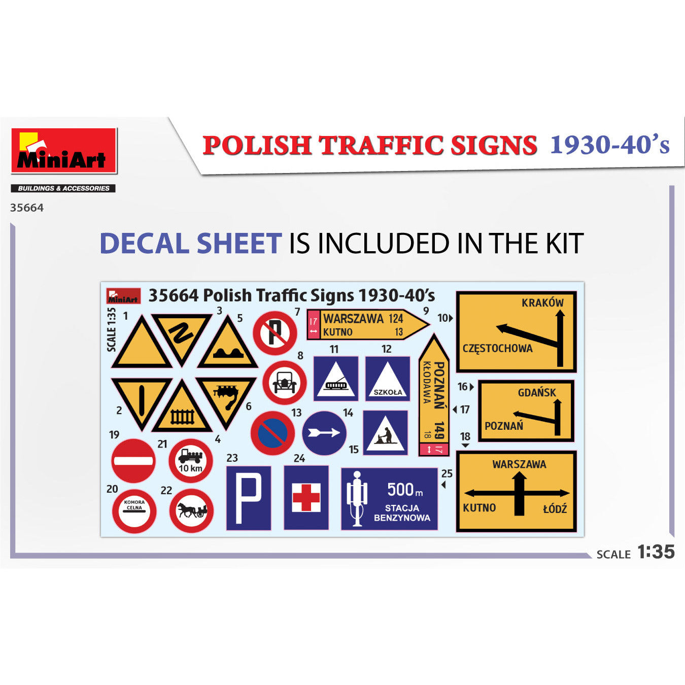 MINIART 1/35 Polish Traffic Signs 1930-40's