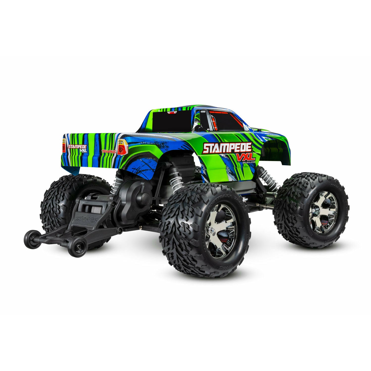 TRAXXAS 1/10 Stampede VXL Brushless Monster Truck with Magnum Gearbox Green