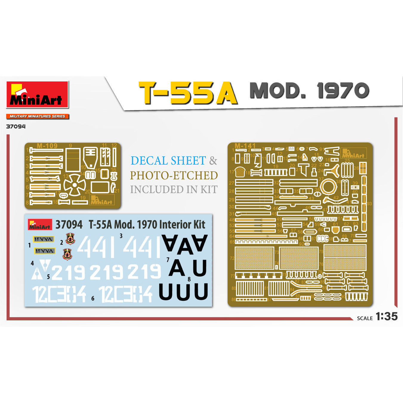 MINIART 1/35 T-55A Mod. 1970 Interior Kit