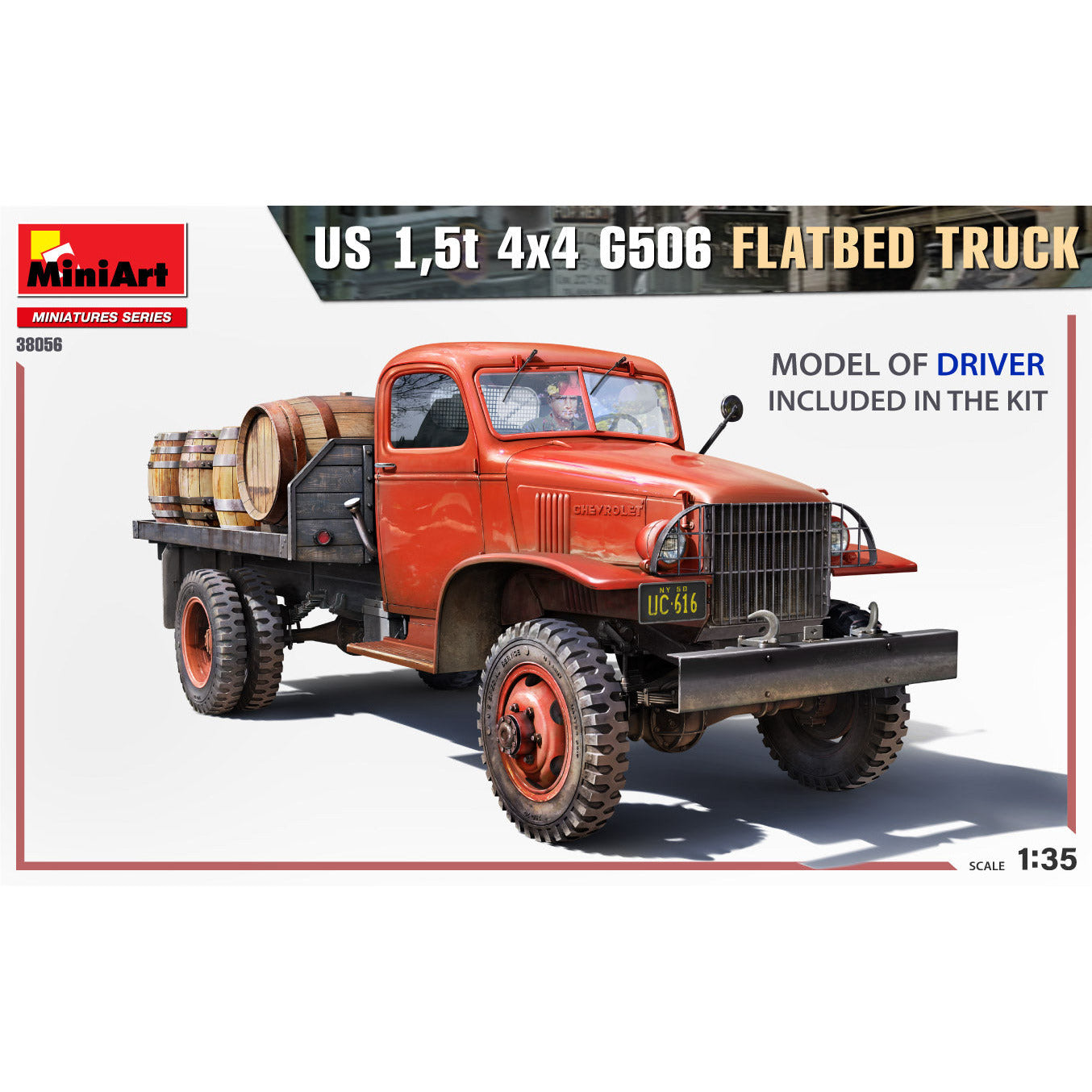 MINIART 1/35 U.S. 1.5t 4x4 G506 Flatbed Truck