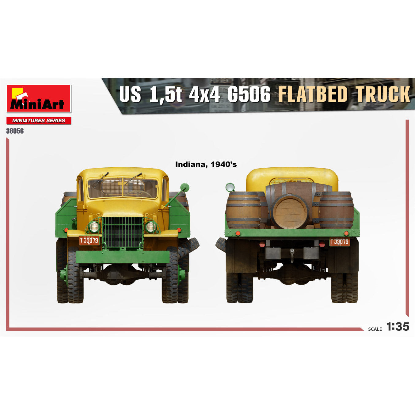 MINIART 1/35 U.S. 1.5t 4x4 G506 Flatbed Truck