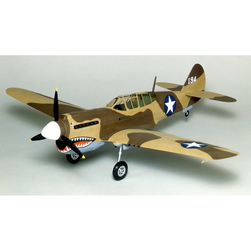 GUILLOWS 1/16 P-40 Warhawk Laser Cut Balsa Plane Model Kit