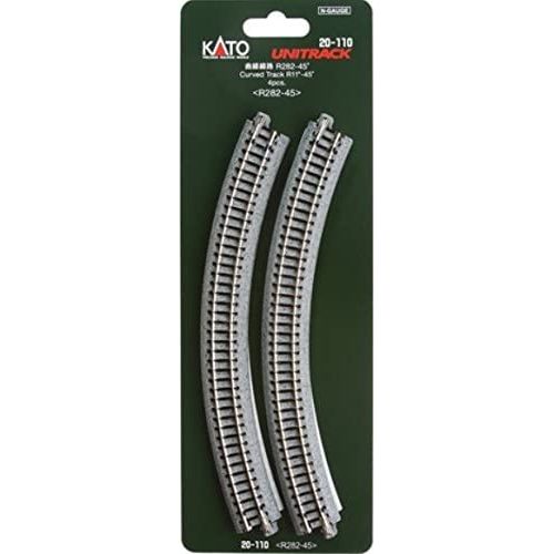 KATO N Unitrack Curved Track R282-45Deg (4 Pack)