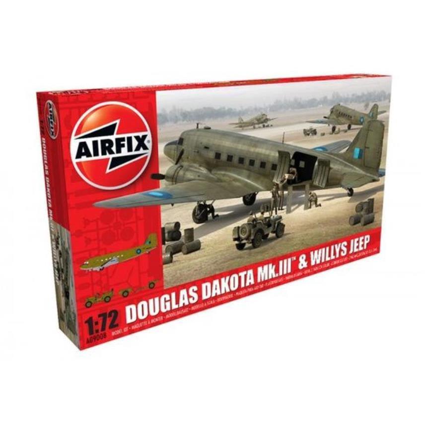 AIRFIX 1/72 Douglas Dakota MKIII & Willys Jeep