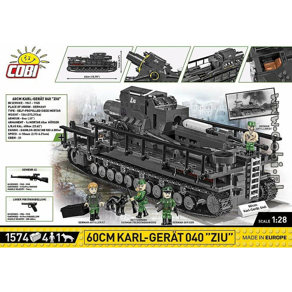 COBI WWII - 60cm Karl-Great 040 Ziu 1574 pcs