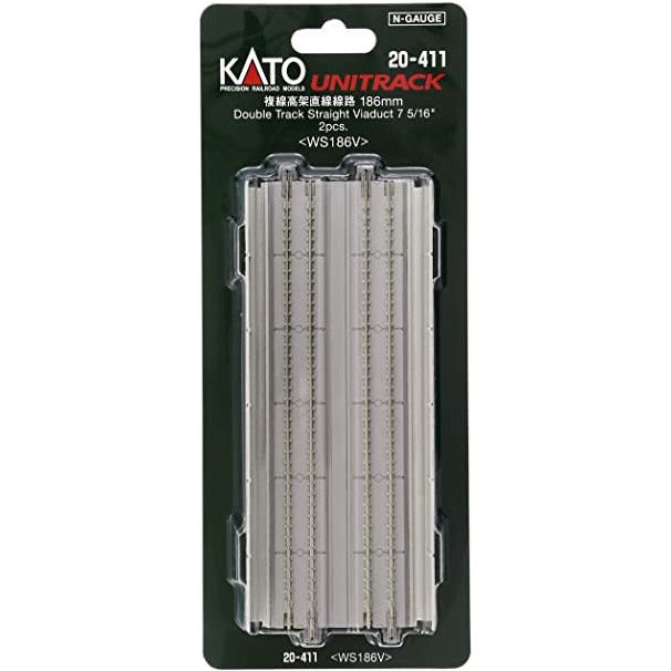 KATO N Unitrack Viaduct Straight Double Track 186mm (2)