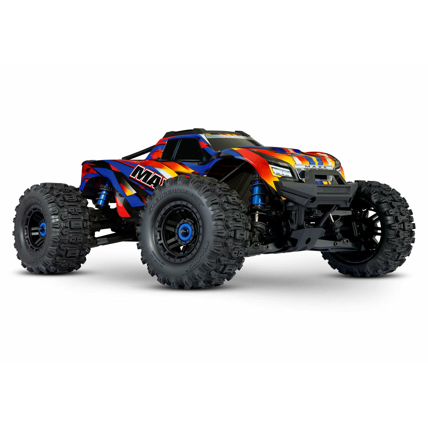 TRAXXAS 1/10 Maxx 4WD Brushless Electric Monster Truck with Widemaxx - Yellow/Red