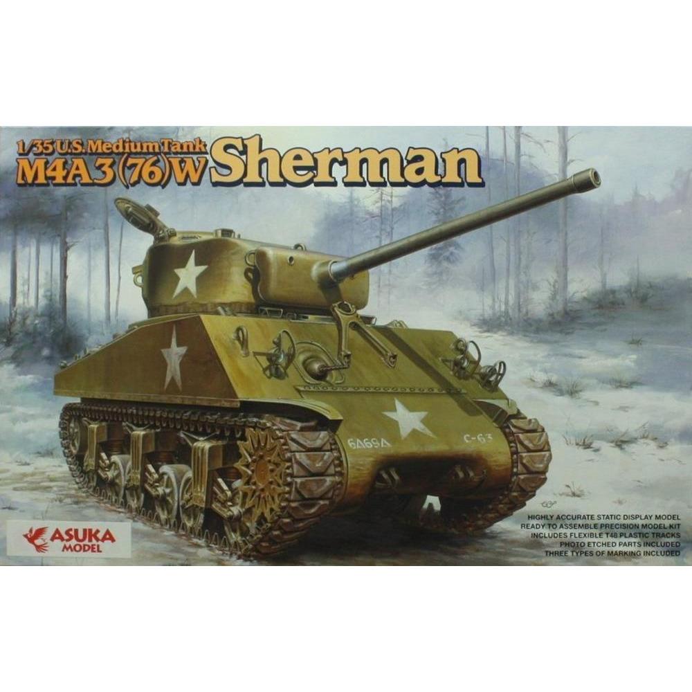 Asuka 1/35 M4A3(76)W Sherman Plastic Model Kit