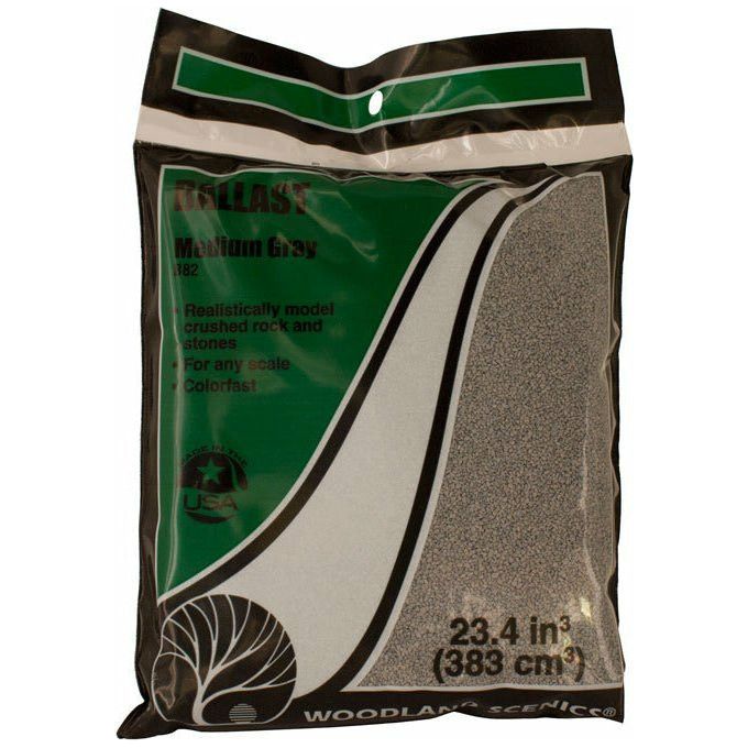 WOODLAND SCENICS Gray Medium Ballast (Bag)