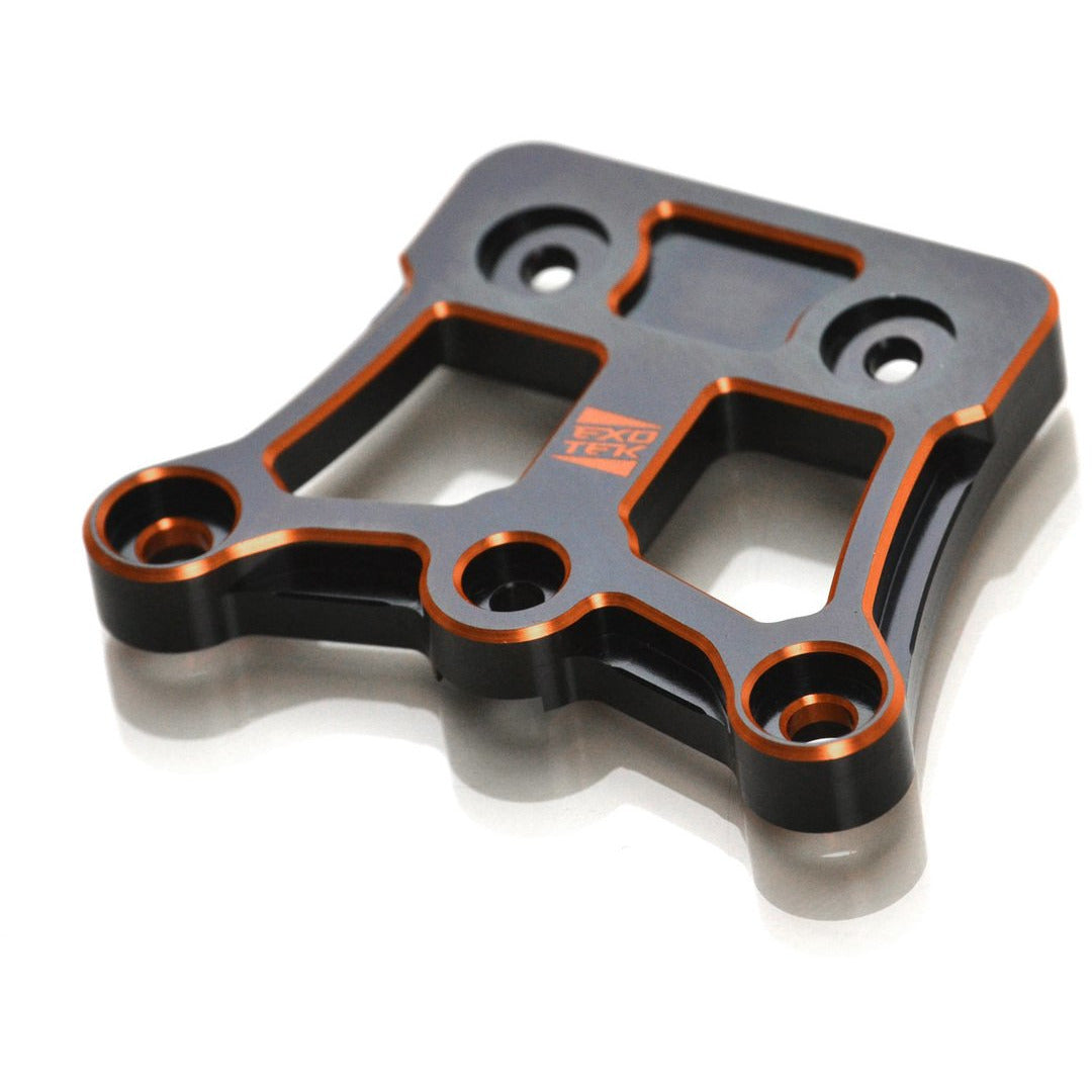 EXOTEK D819 E819 HD Steering Brace Plate, 7075 Black/Orange