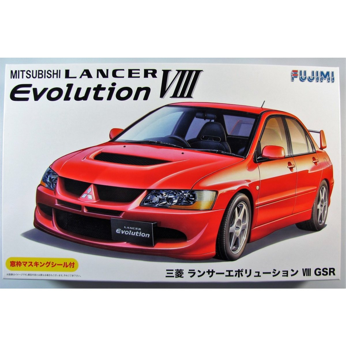 FUJIMI 1/24 Mitsubishi Lancer Evolution VIII GSR w/Window Frame Masking (ID-180) Plastic Model Kit