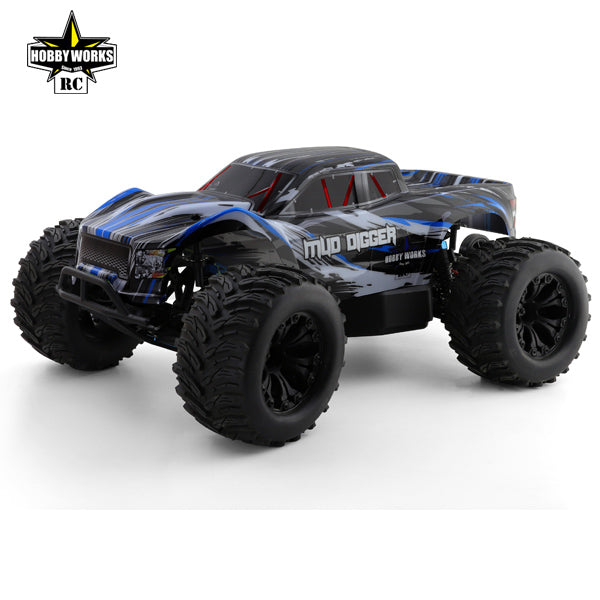 HOBBYWORKS Mud Digger V2 1/10 Brushed RC Monster Truck Blue