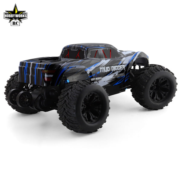 HOBBYWORKS Mud Digger V2 1/10 Brushed RC Monster Truck Blue