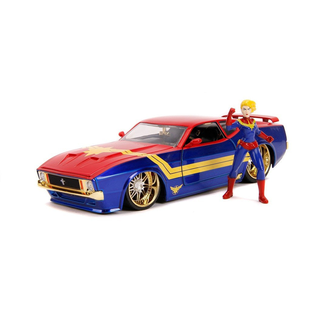 JADA 1/24 Captain Marvel w/1973 Mustang Hollywood Rides Mov