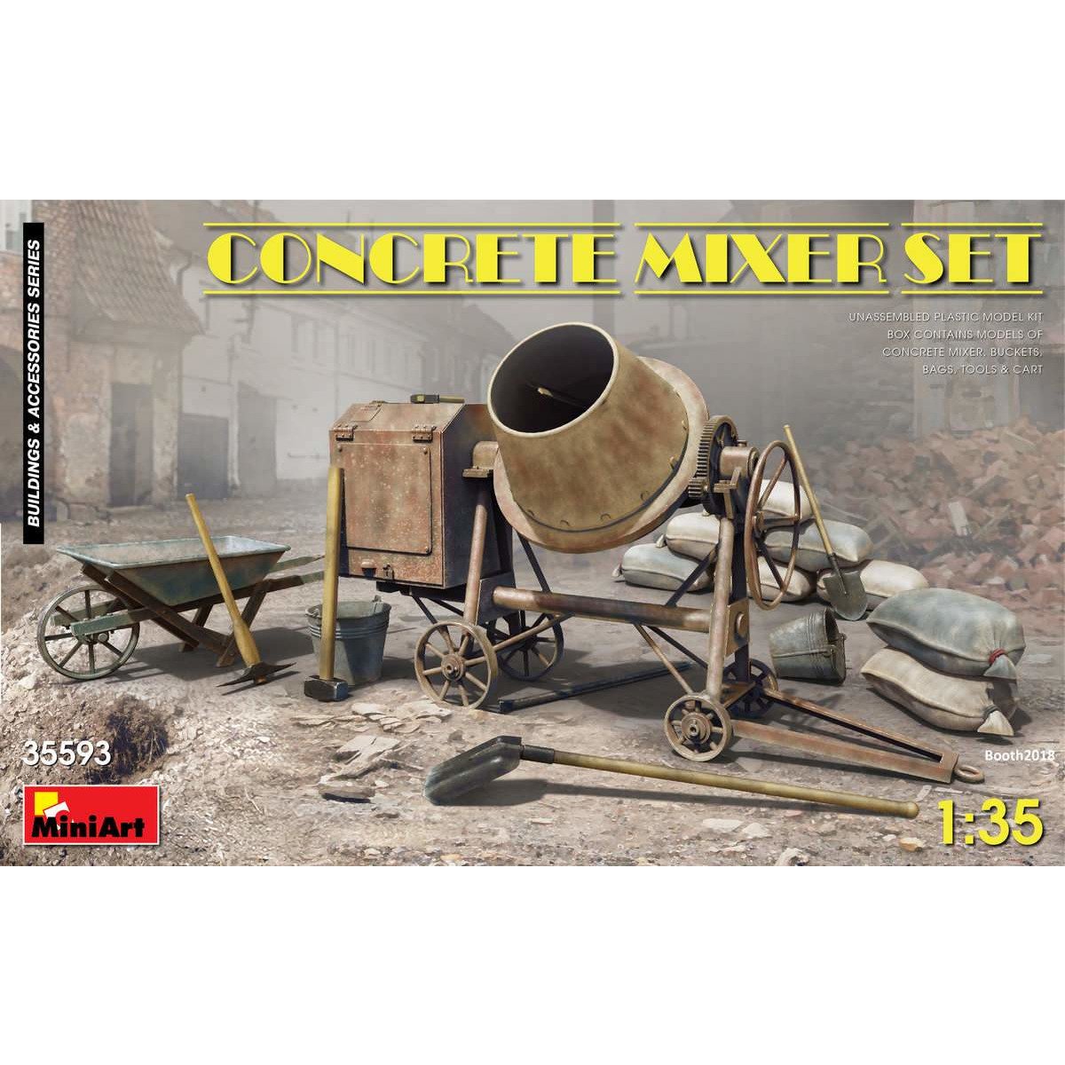 MINIART 1/35 Concrete Mixer Set