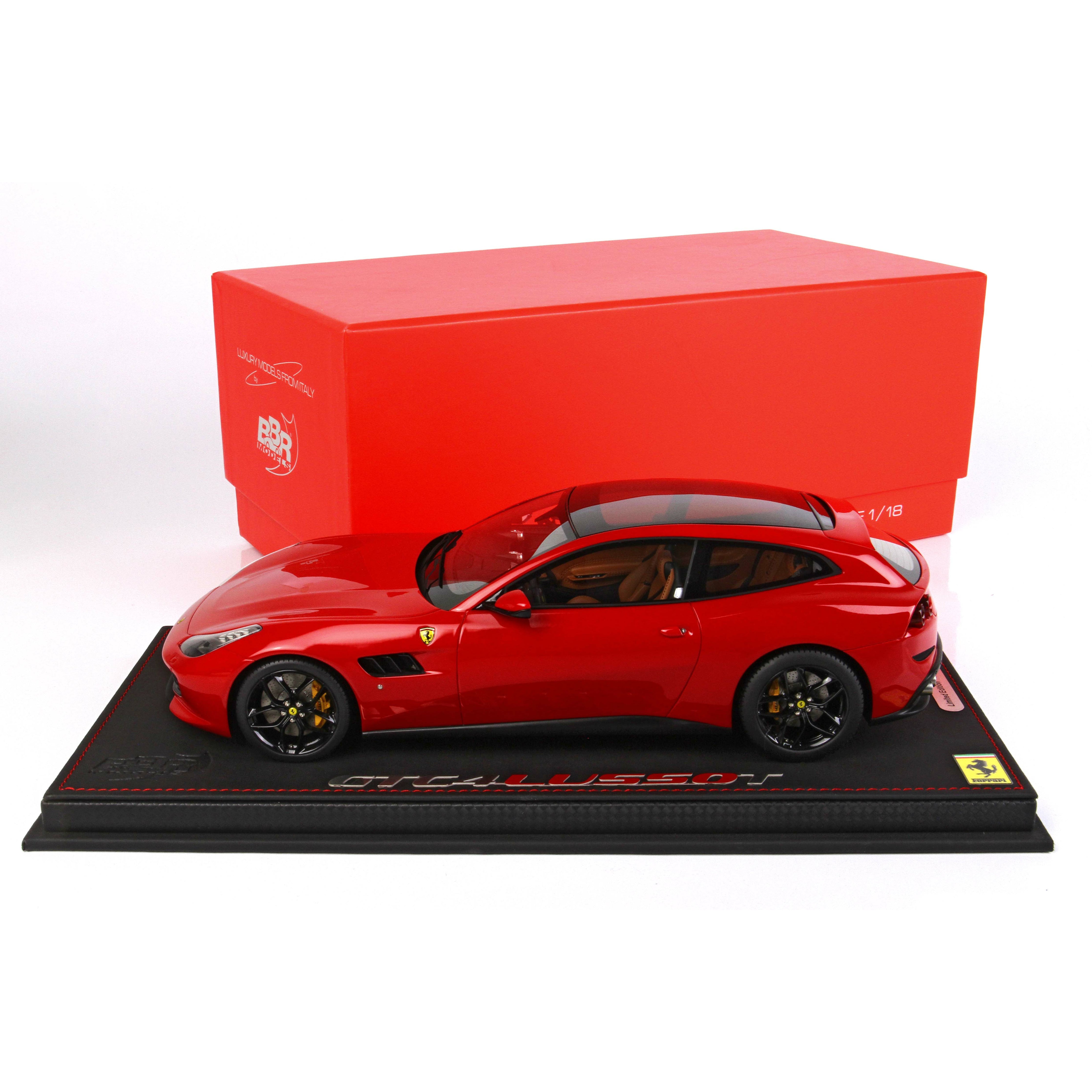 BBR 1/18 Ferrari GTC4 Lusso T Panoramic Roof Rosso Corsa 322 BLAC