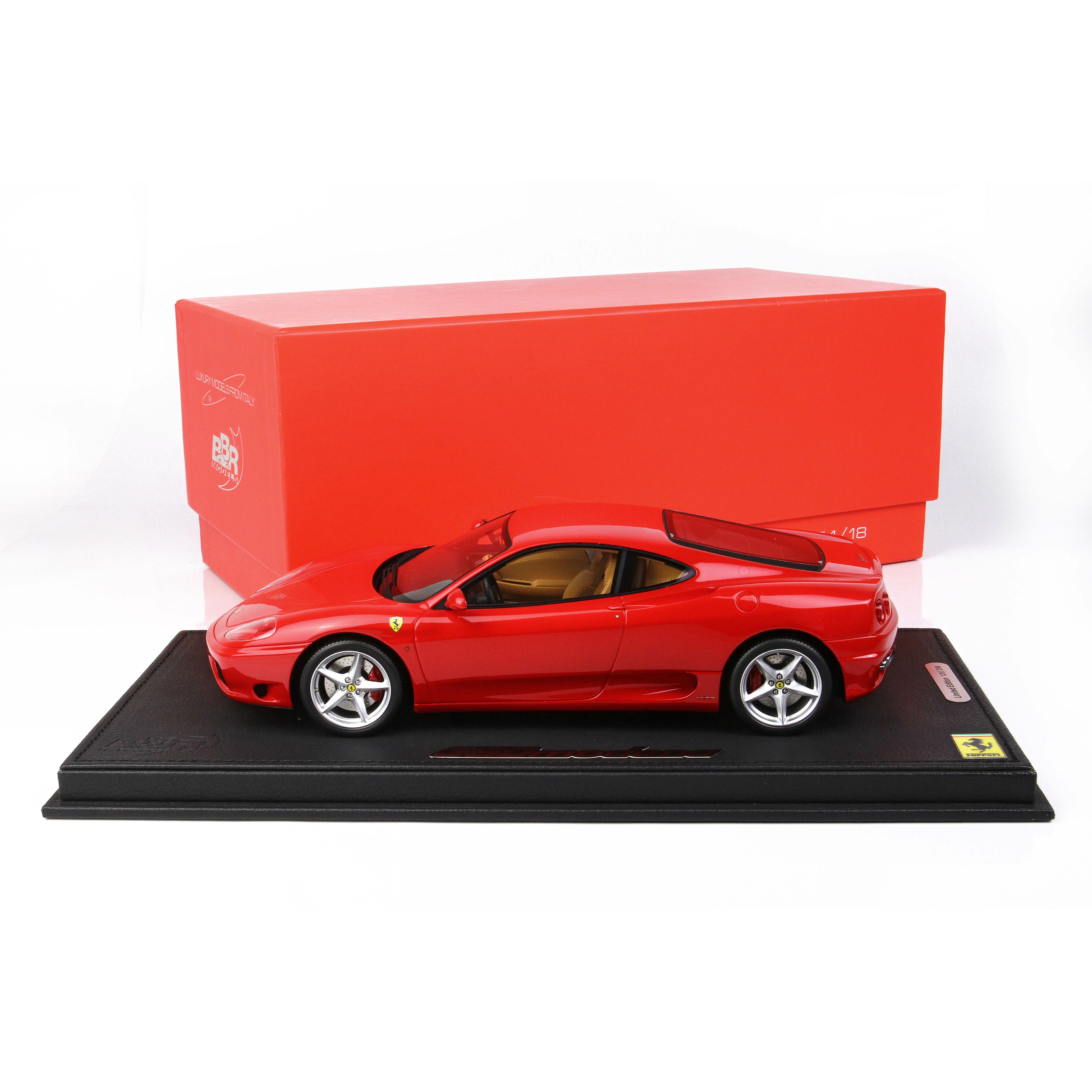 BBR 1/18 Ferrari 360 Modena 1999 Rosso Corsa 322 Cambrio F1 Gear Box