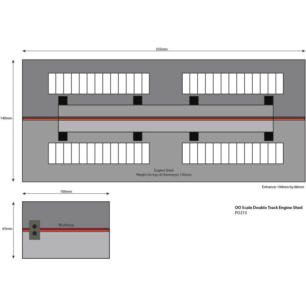 METCALFE OO/HO S & C Stone Engine Shed