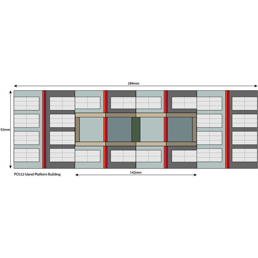 METCALFE OO/HO Island Platform Building