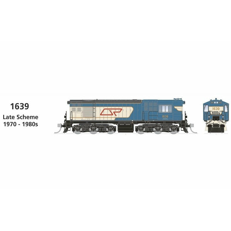 SDS MODELS HOn3.5 QR 1620 Class Locomotive #1639 Late Scheme 1970 - 1980s