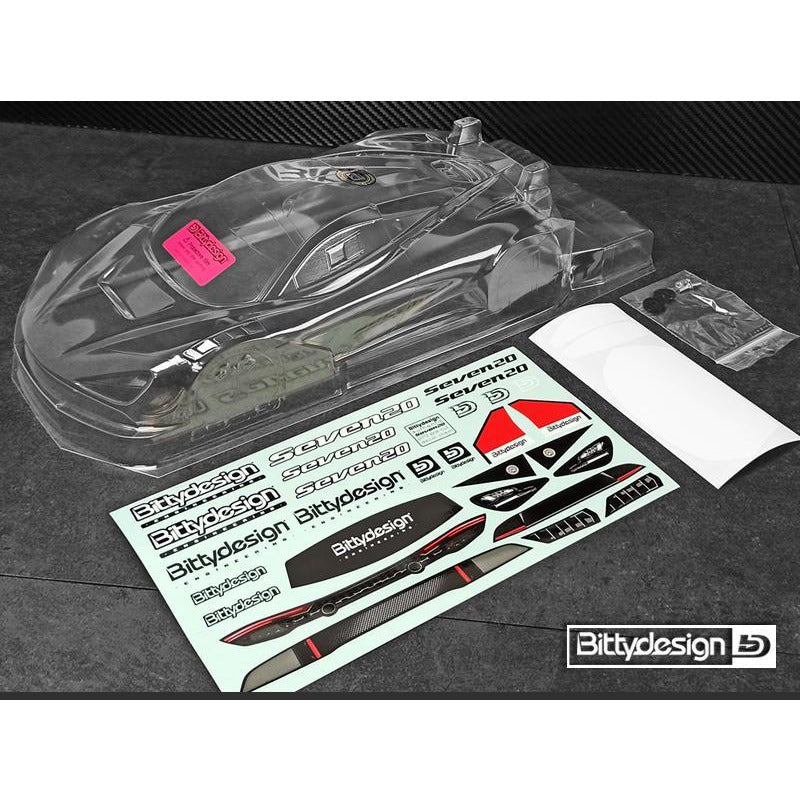 BITTYDESIGN GT12 Clear Body Shell Seven20 for 1/12 Supastox Class