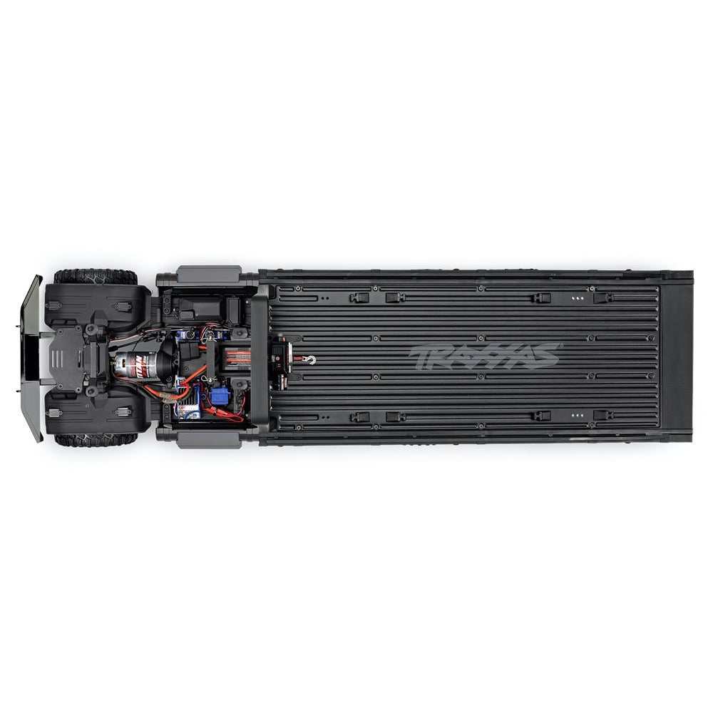 TRAXXAS TRX6 1/10 6WD Electric Flatbed Truck with Winch, Ready-To Drive Black