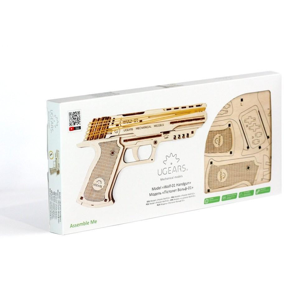 UGEARS Wolf-01 Mechanical Handgun